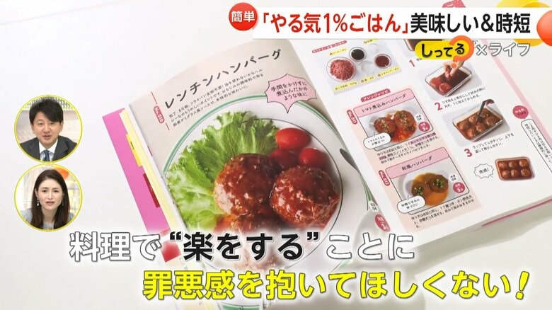 料理で「楽をする」ことに罪悪感を抱いてほしくないと言うまるみさんのレシピ本