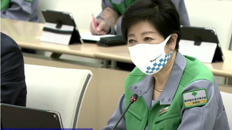 小池知事は第4波への強い警戒を示した（東京都提供）