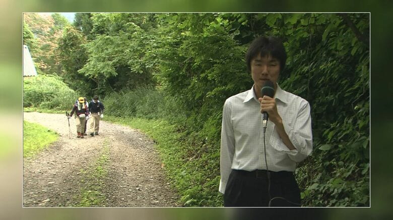 石川テレビの記者としてリポートする山本さん