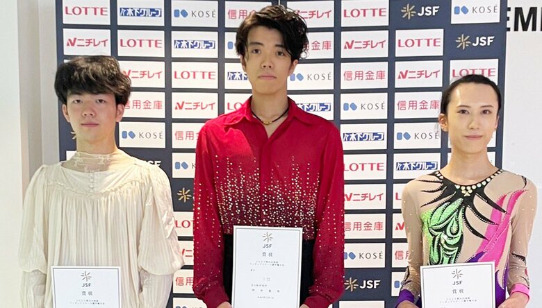 シニア男子表彰台（東北・北海道選手権）