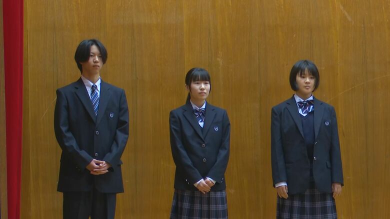 能登高校に日本各地から来た3人の高校生