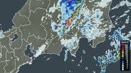 東海や関東甲信を中心に大雨警戒　24時間予想降水量は東海・関東甲信100ミリ（10日午後6時まで 多い所で）　