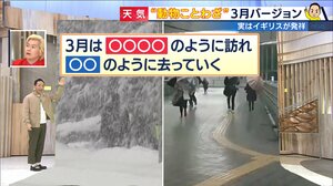 カズレーザーが見事的中 3月の天気を表すことわざ「〇〇〇〇のように現れ」…さて正解は…?