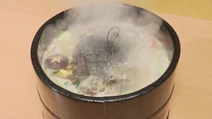 1000℃の石がかくれんぼ♪　ホッとできる温泉宿のあったかグルメ　美人の湯と鍋でポカポカに【福島発】