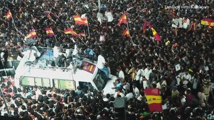 俳優兼政治家が開催した政治集会で雑踏事故…子ども含む38人死亡　少なくとも3万人が集結　インド南部