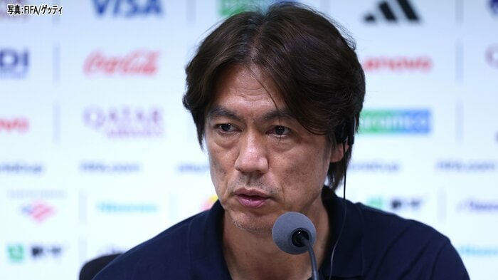 南アフリカ戦後の会見に臨んだ洪監督