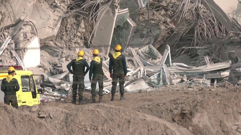 【ミャンマー大地震】被害さらに拡大見通し…がれき多くタイ・バンコクのビル倒壊現場の救助活動難航　これまでに日本人被害確認されず｜FNNプライムオンライン