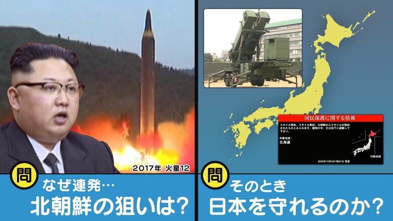 ミサイル連発の北朝鮮「実験ではなく実戦に向けた訓練」　日本の迎撃態勢は？気になる“変化”も｜FNNプライムオンライン