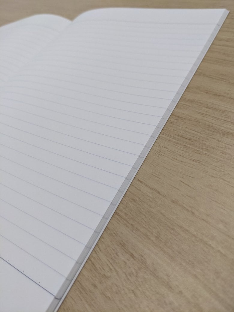 紙の端までしっかり罫線が引かれていることも特徴