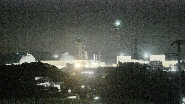 玄海原発の上空で3つの光る物体が出現（2025年7月26日の夜）