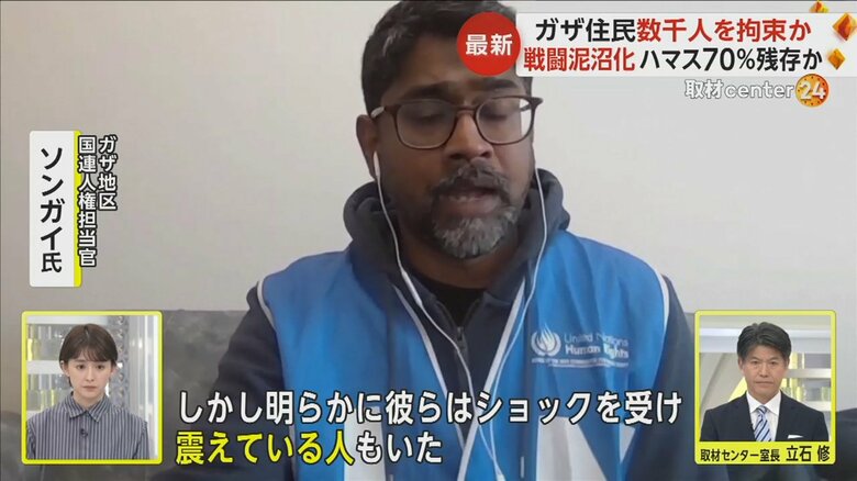 ガザ地区の国連人権担当の代表を務めるアジス・ソンガイ氏