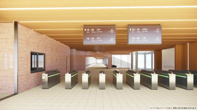 JR新駅の予想図（提供：JR北海道）