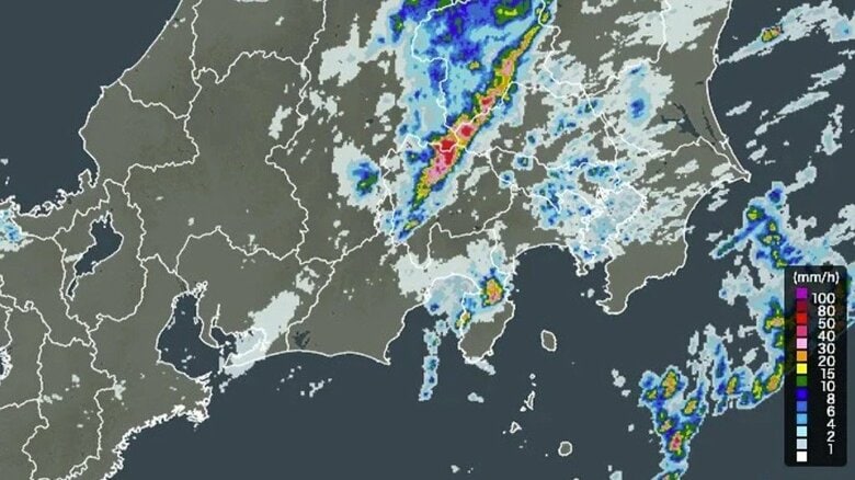 雨雲レーダー（予報）9日午後7時半　日本気象協会より