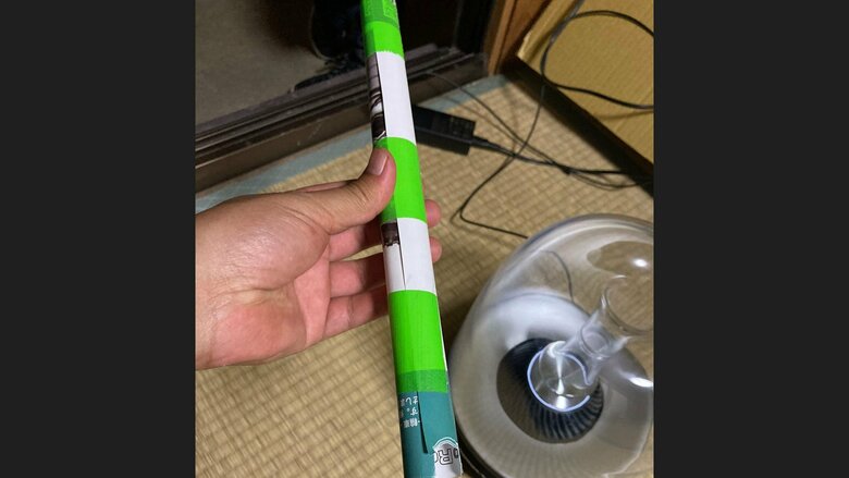 取るために作った筒（提供：寺嶋瑞仁さん）