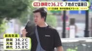 ”厳しすぎる”残暑　警察の救助訓練でも水分補給の時間設ける　静岡市で36.2℃　県内7地点で猛暑日　11日連続熱中症警戒アラート