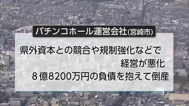 パチンコホール運営会社が倒産　負債8.8億円　5月の宮崎県内企業倒産は計4件