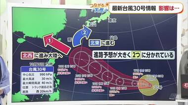 台風３０号最新情報“非常に強い勢力”で２１日に沖縄の南へ　愛媛の宇和海で高波の予想…