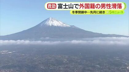 富士山でポーランド人男性が滑落　ヘリコプターで救助　ケガをしているものの命に別条なし　3月にも外国籍の男女が滑落する事故