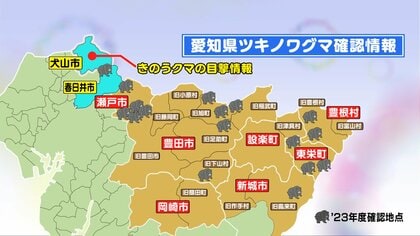 満腹になるまで活動…「クマ」の目撃情報等 愛知でも相次ぐ　約5年に1度のエサ不足で山から下りてトラブルに