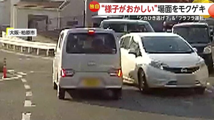 近距離ですれ違う車2台(提供:@MDL‗1994‗T)