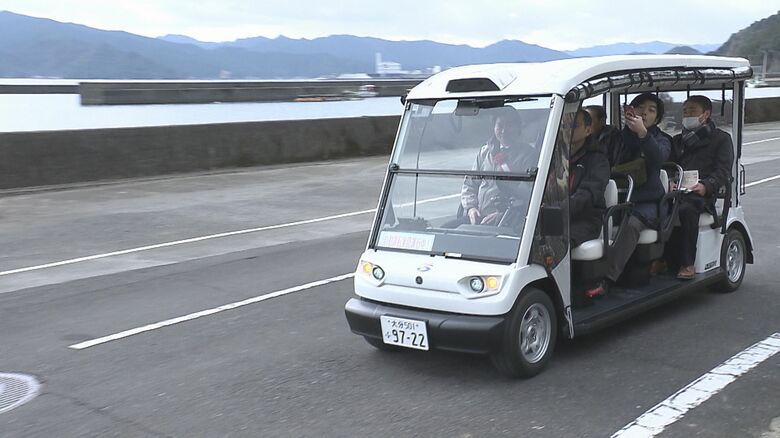 人口500人ほどの離島で「自動運転車両」の実証実験　バス運転手の人手不足解消へ2027年度実現目指す【大分発】｜FNNプライムオンライン