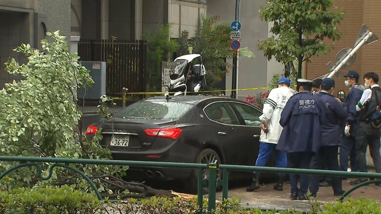 発生直後の現場の様子（東京・港区 2022年6月15日）