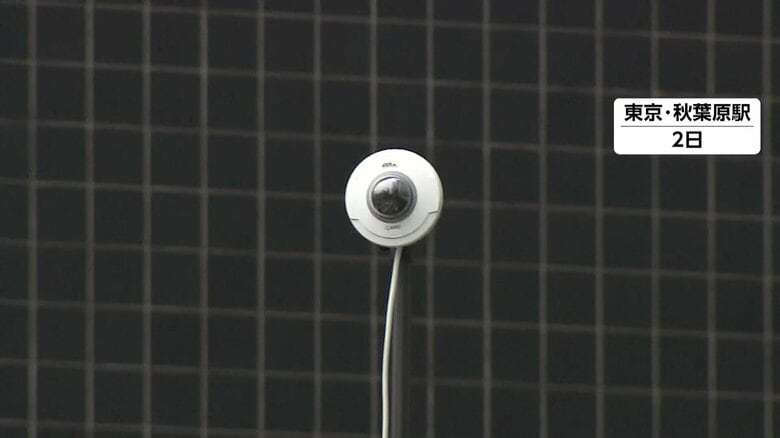 数メートルの高さに設置されたカメラ