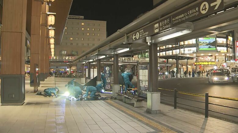 事件現場（JR長野駅前　1月22日）