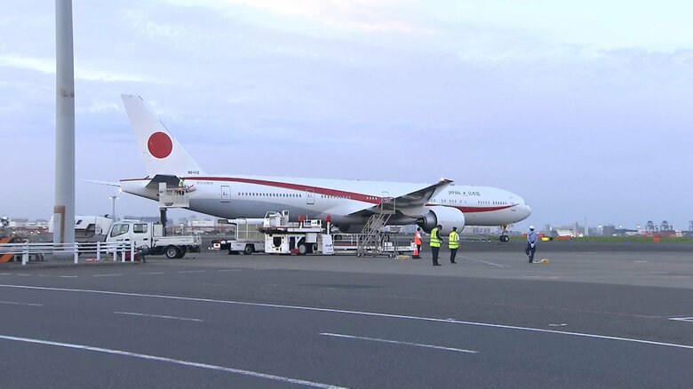 羽田空港に着陸した政府専用機
