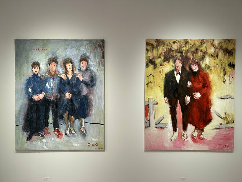 左が《家族総出演》、右が《赤坂御苑》