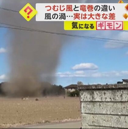 どちらも“強い風”渦巻くが…「つむじ風」と「竜巻」　発生の仕方などに大きな違い