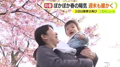 ぽかぽか春の陽気で週末も暖かく　3月3日以降は寒さ再び　体調の管理に注意を