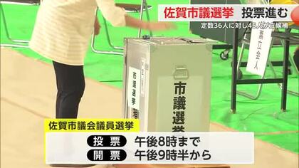 佐賀市議選挙の投票進む 推定投票率は前回下回る【佐賀県】