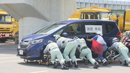 震度7を想定…名古屋高速で南海トラフ巨大地震が発生した場合の対応訓練 緊急車両が通れるようにする手順を確認