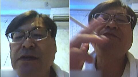 「カメラ必要ですか」会見にリモート参加の秋田県職員　バスロープ姿でたばこ吸い談笑も　部長「県職員としてあってはならないこと」