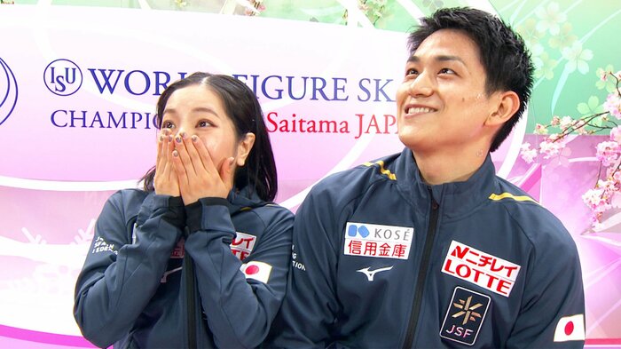 ショートで自己ベストを更新し、驚いた2人はキスクラで号泣