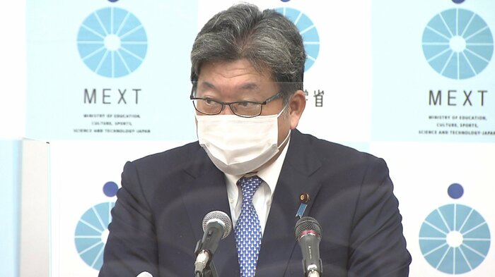 萩生田大臣は、子どもとワクチン接種についてプライバシーに配慮するよう求めた(17日)