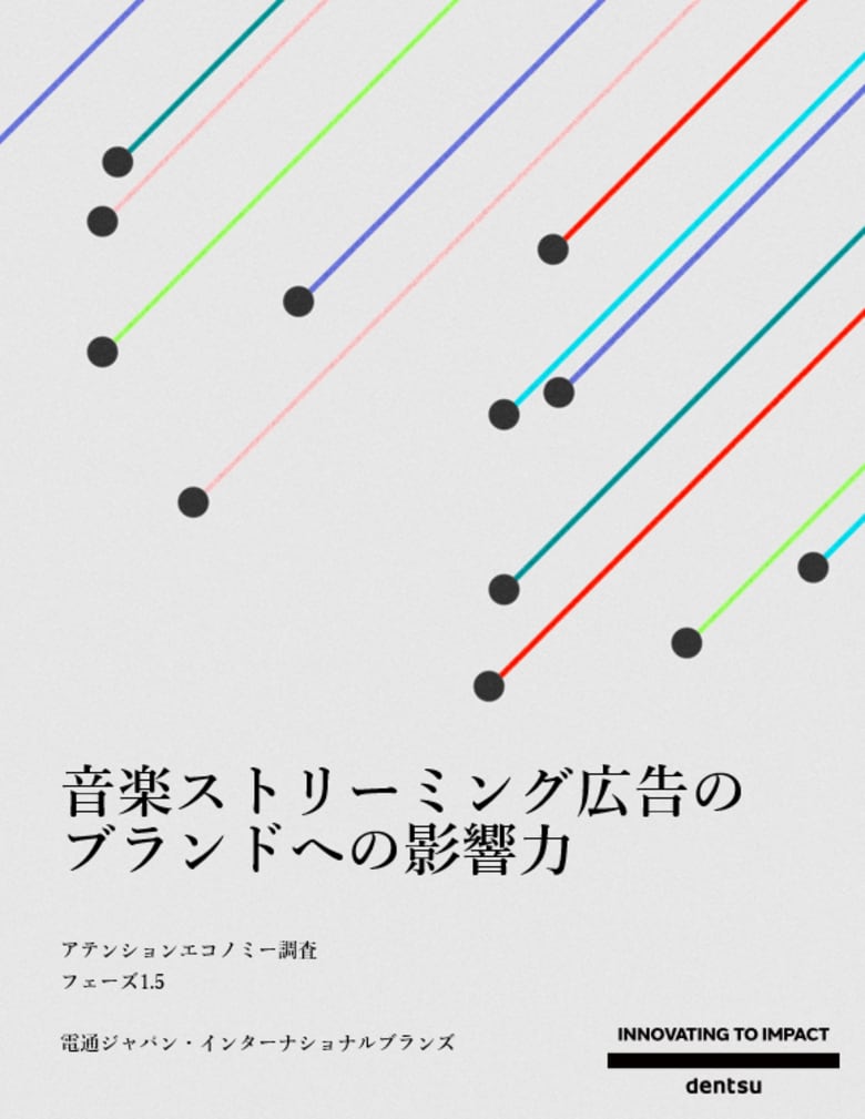 電通ジャパン・インターナショナルブランズ、音楽ストリーミング広告におけるアテンションの可能性を探る、調査レポートを発表