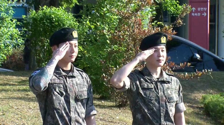 BTSジミン（JIMIN）とジョングク（JUNGKOOK）が除隊　HYBE本社前では日本のファンも集まり祝福…6月13日デビュー12周年に｜FNNプライムオンライン