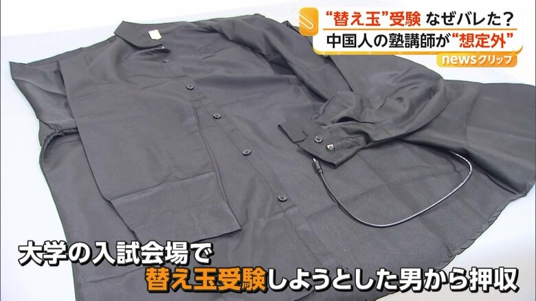 袖口に小型カメラのようなレンズが付いた服