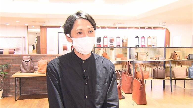 土屋鞄製造所 笹田部長「職人が手を加え再販売する循環生み出せるといいのでは」
