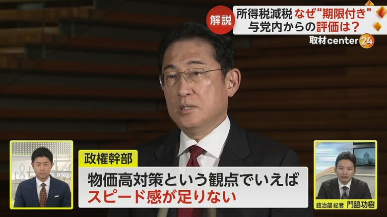 20日午前、臨時国会の焦点について話す、岸田首相