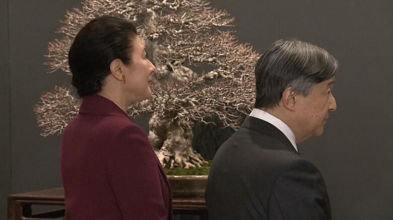 鑑賞される天皇皇后両陛下