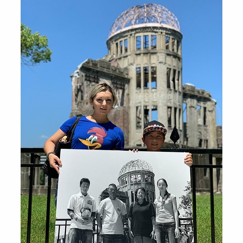 息子と一緒に広島を訪問（2019年8月）