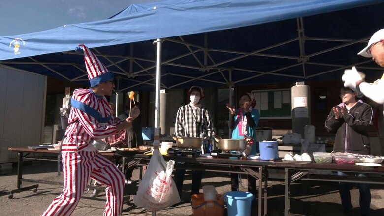 被災した住民たちにエールを送るランナーもいた