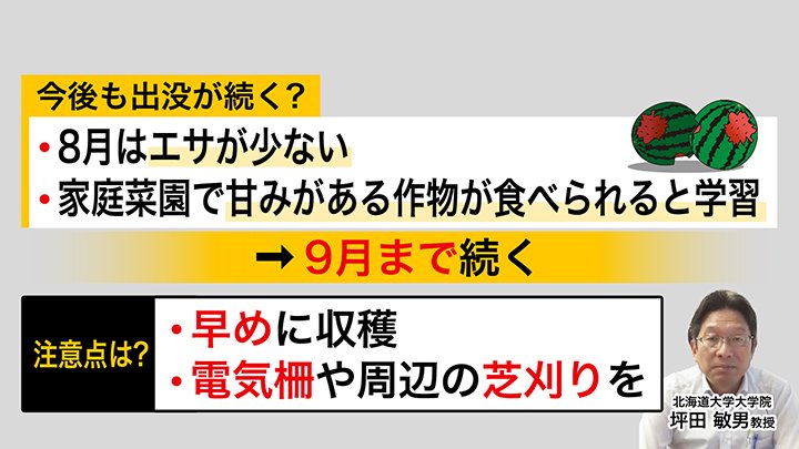 早めの収穫や電気柵・芝刈りで対策を