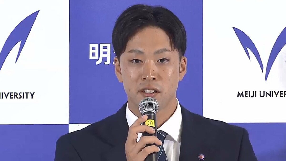 DeNAは明大・入江大生を単独1位指名「今井達也に投げ勝つ！」｜FNNプライムオンライン