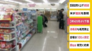 4月の消費者物価指数 3年4カ月ぶりのマイナス