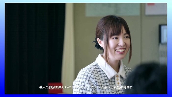 三村さんは普段、中学校で英語を教える講師（塩尻市公式チャンネルのPR動画より）