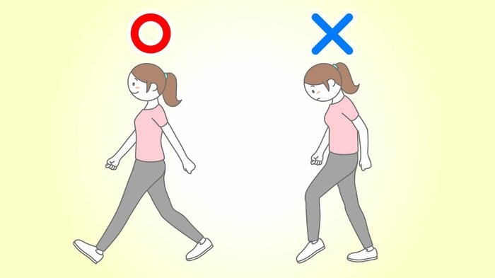 普段の歩き方も「かかと」から着地
